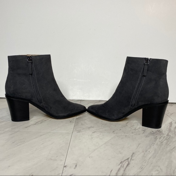 New! 14th & Union Block Heel Gray Bootie 6 1/2 - Picture 4 of 13